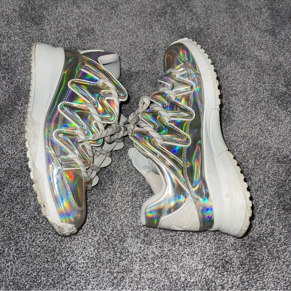 Louis Vuitton Zigzag Multicolor Leather Sneakers Size 8 Men's GO0179 - Picture 1 of 7